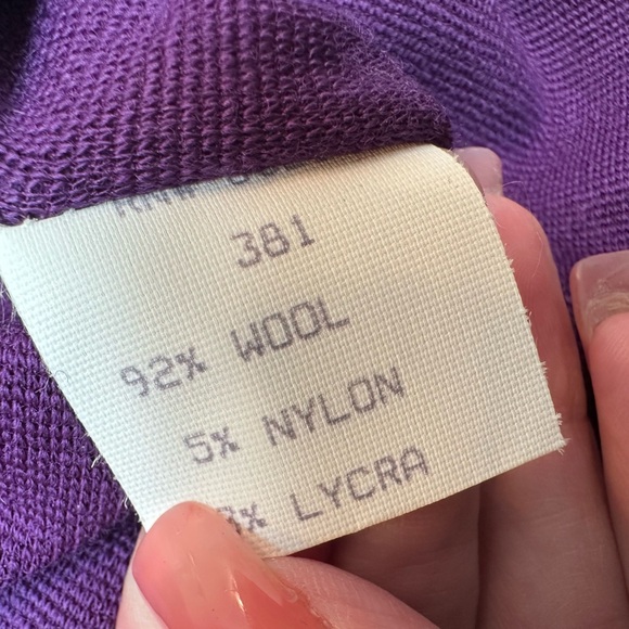 Vintage Peter Noviello Neiman Marcus Purple Wool 70’s 60’s Jacket Coat Size 4 S - Picture 7 of 9